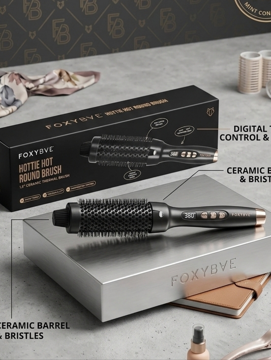 Foxy Bae Other - FOXYBae Hottie Hot Round Brush - Black